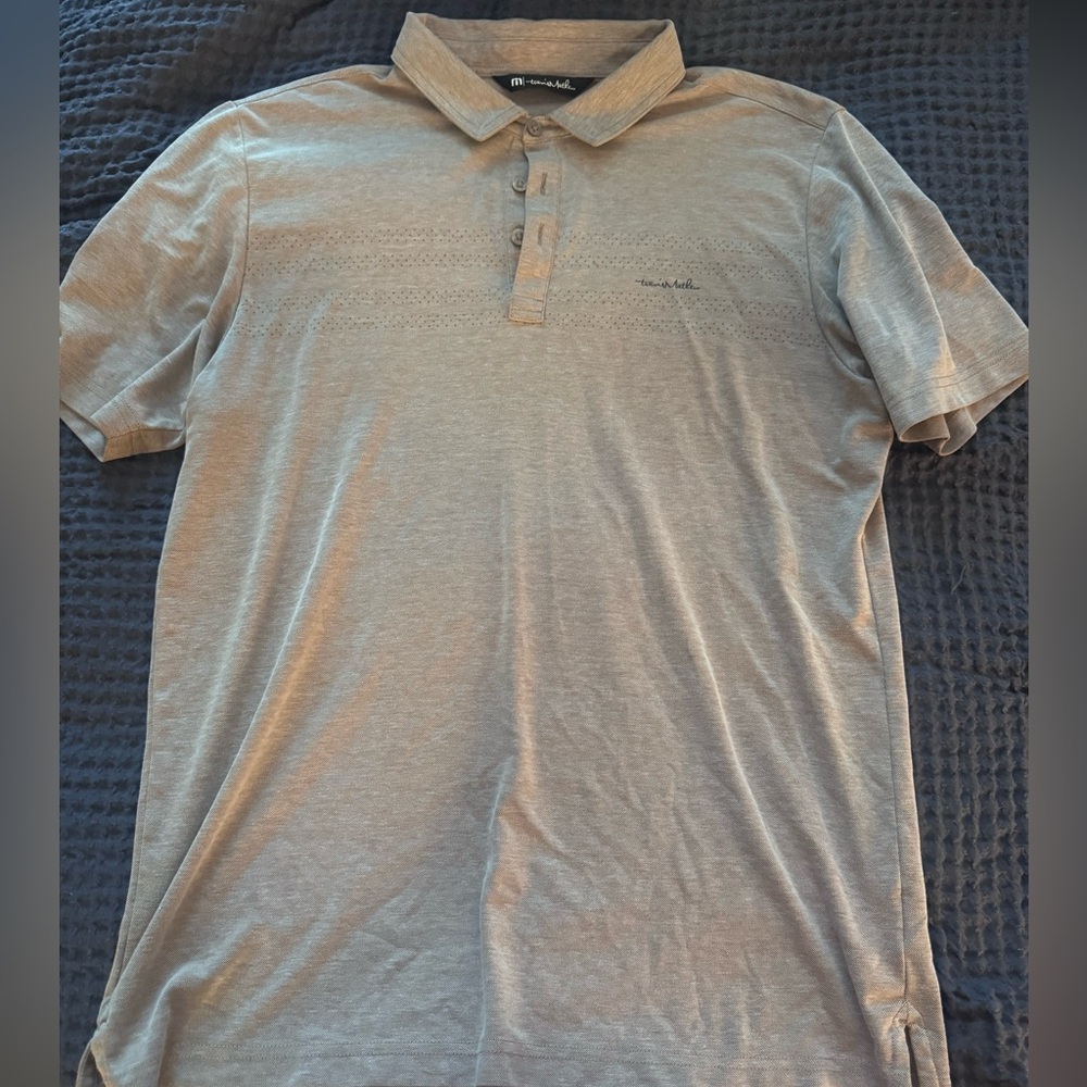 Travis Mathew Light Gray Polo Shirt